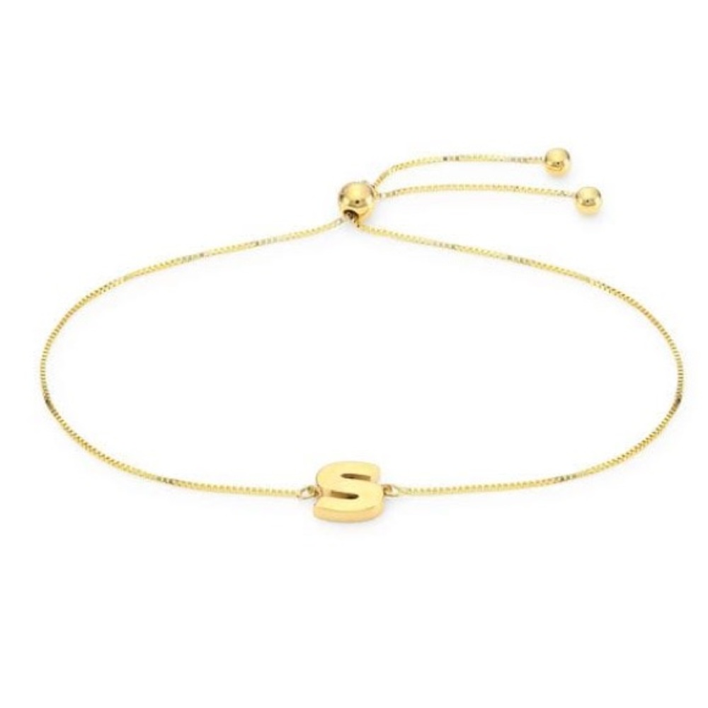 Saks Fifth Avenue 14K Yellow Gold “S” Initial Bolo Bracelet